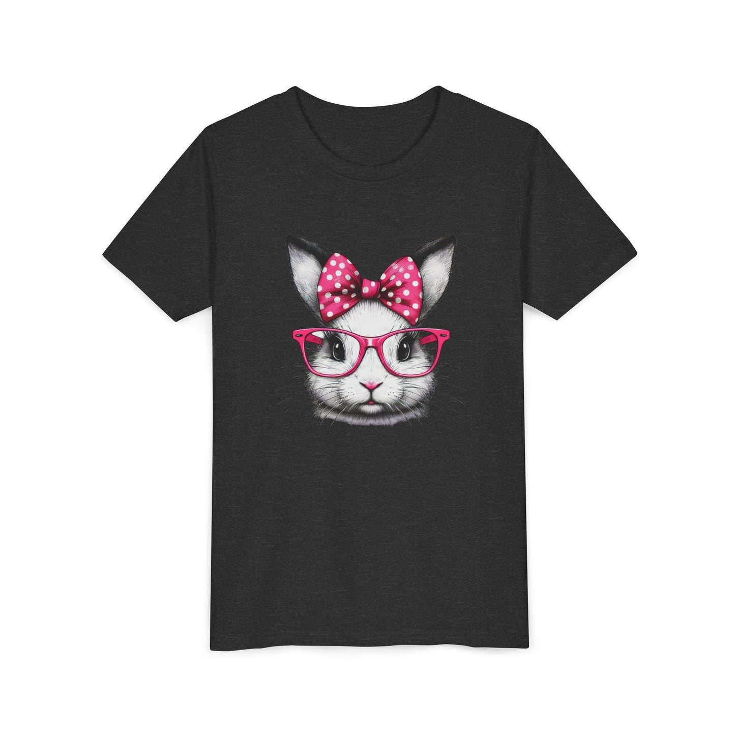Cute Rabbit Glasses YOUTH Tee | Fun Animal Design for Kids