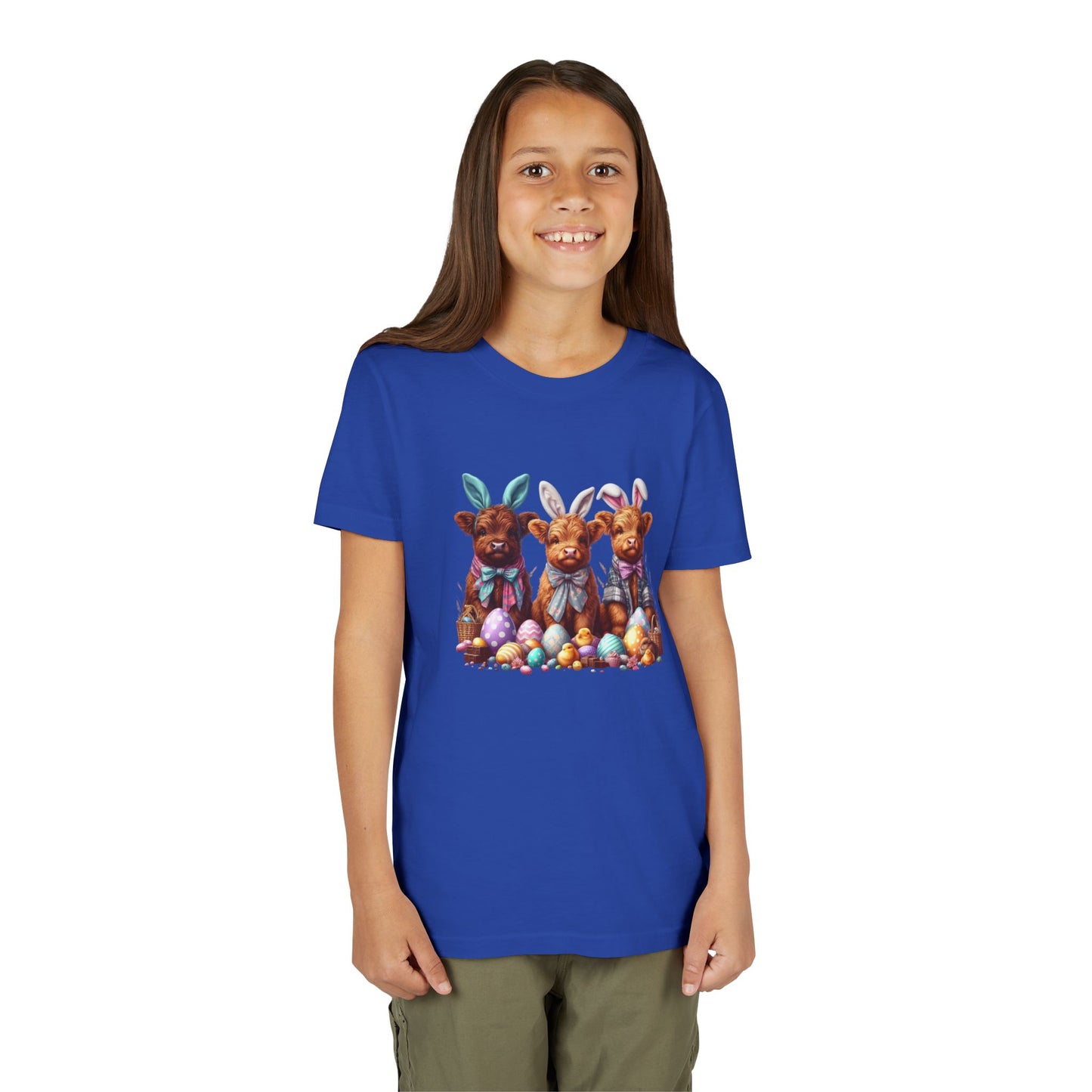 Easter Bunny YOUTH Short Sleeve Tee - Cute Animal Design for Spring Celebrations