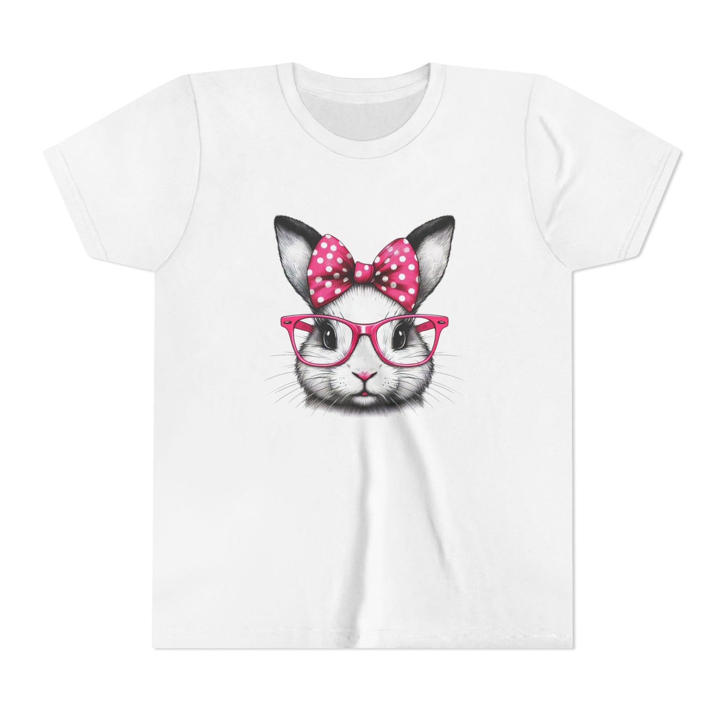Cute Rabbit Glasses YOUTH Tee | Fun Animal Design for Kids