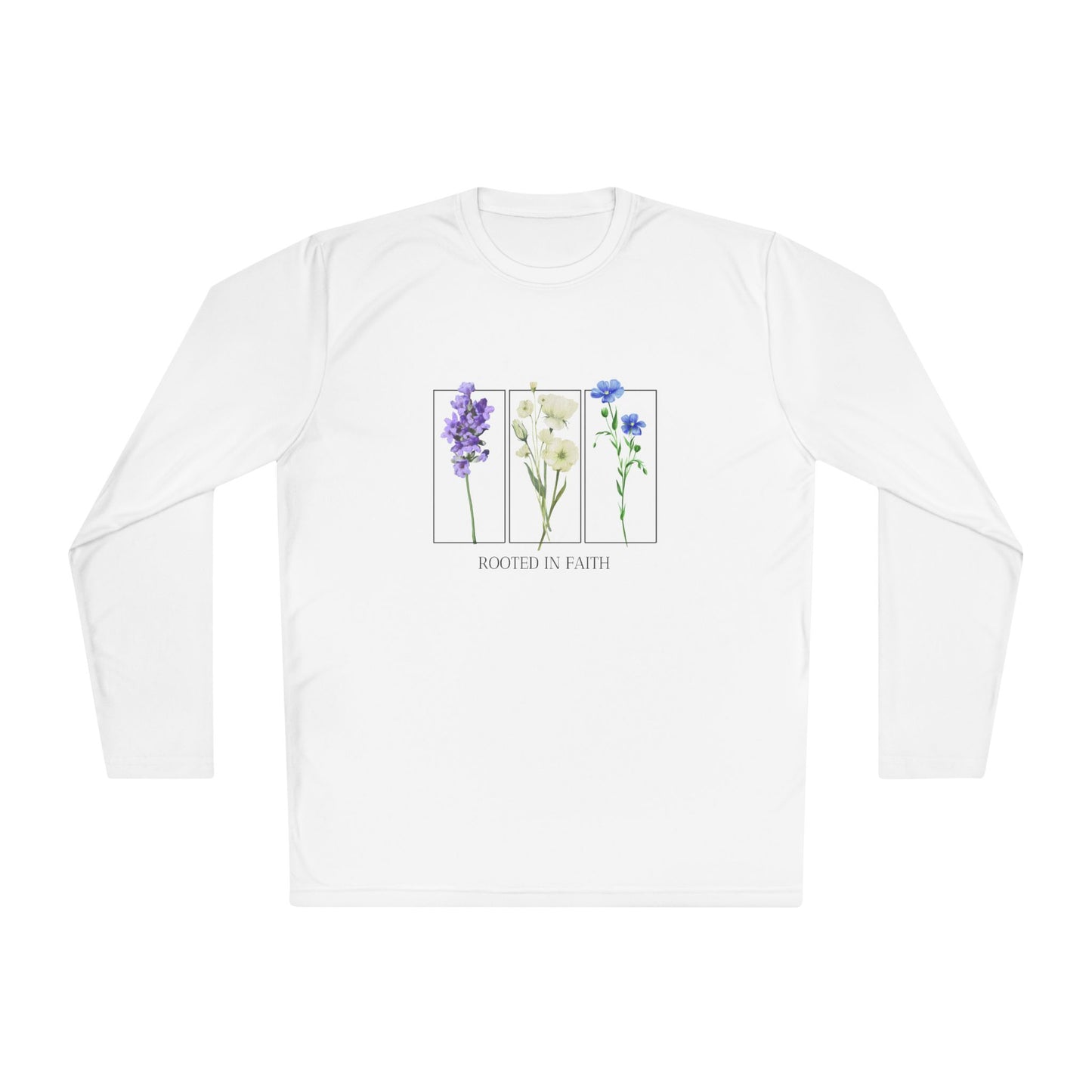 Rooted in Faith Flowers Long Sleeve Tee