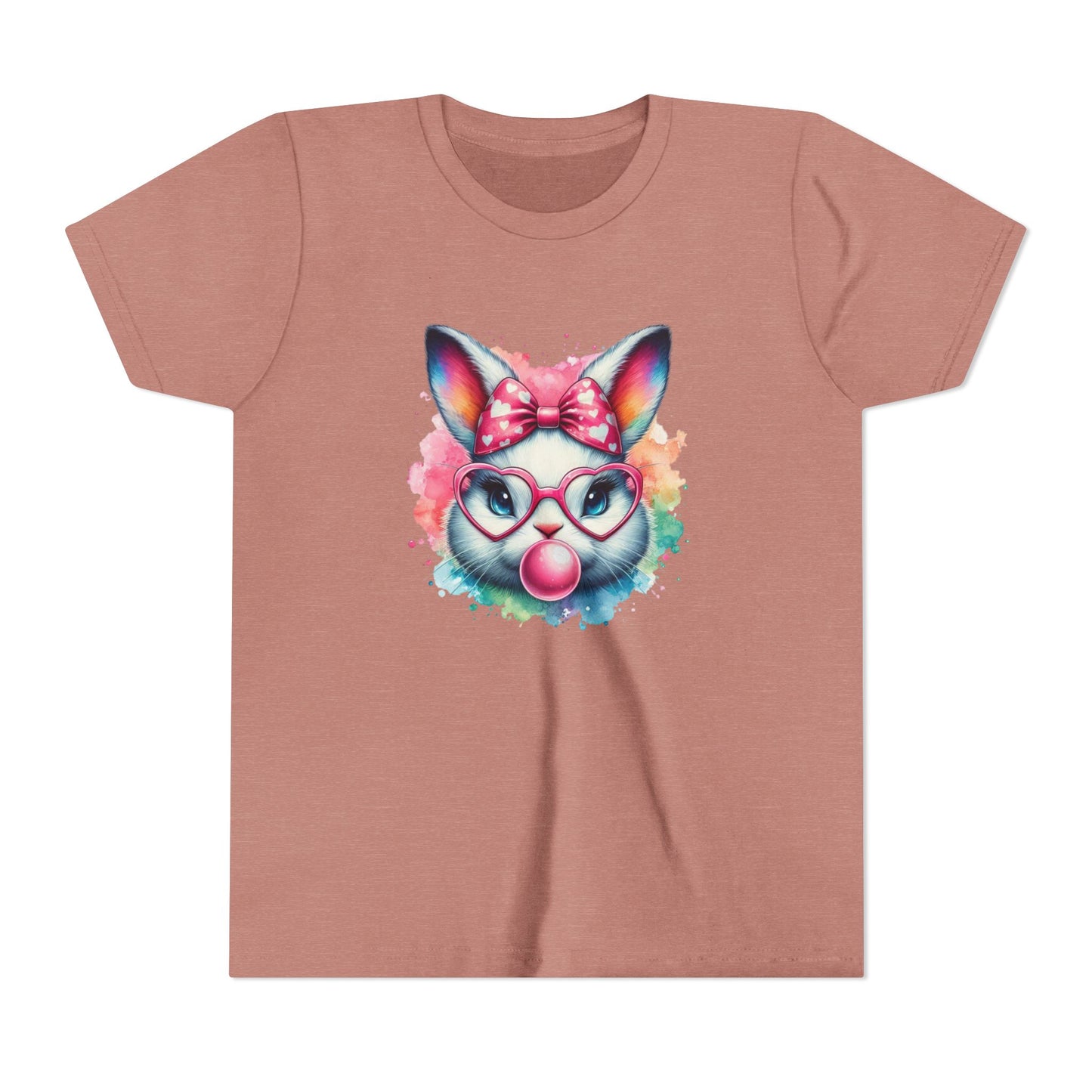 Cute Bunny Graphic YOUTH Short Sleeve Tee