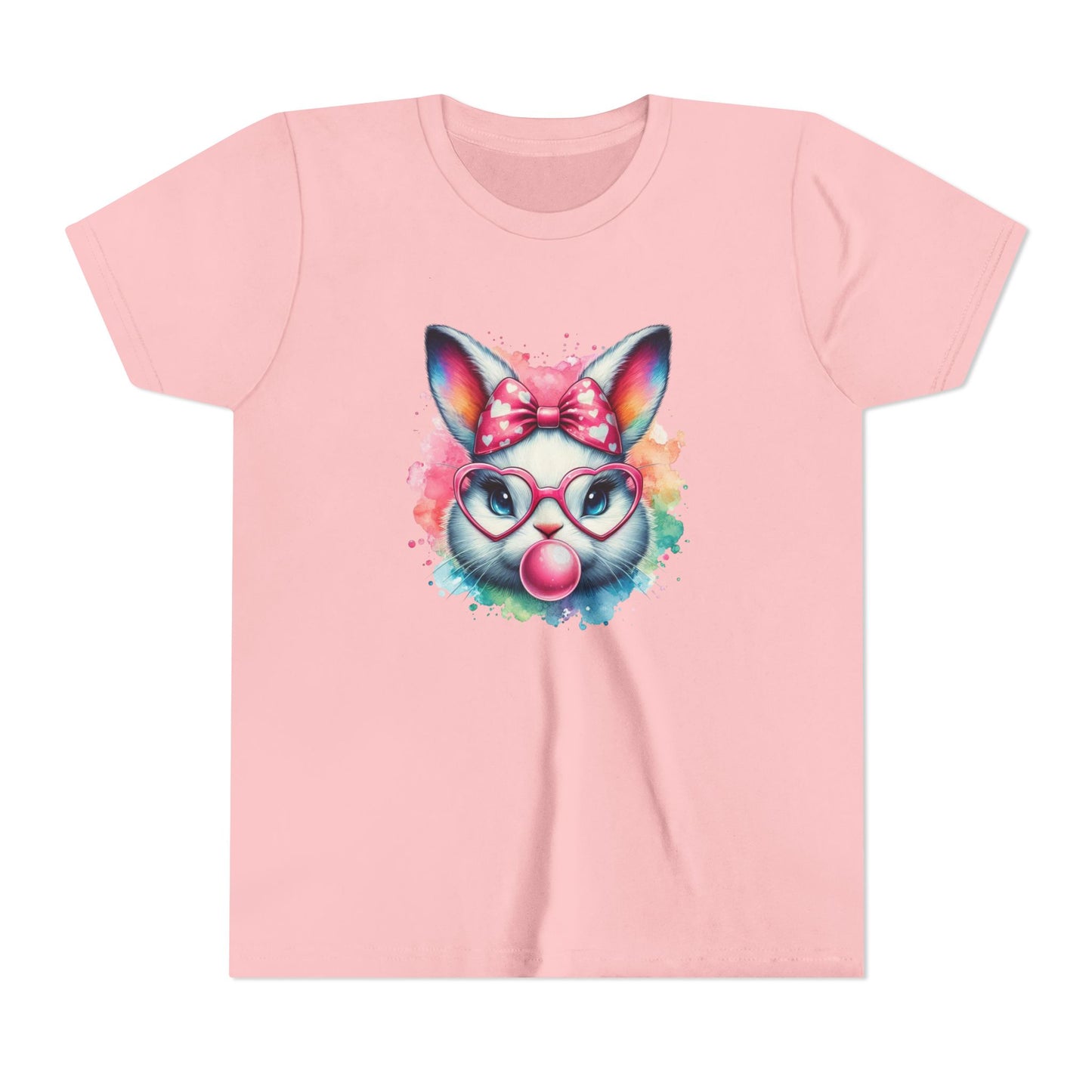 Cute Bunny Graphic YOUTH Short Sleeve Tee