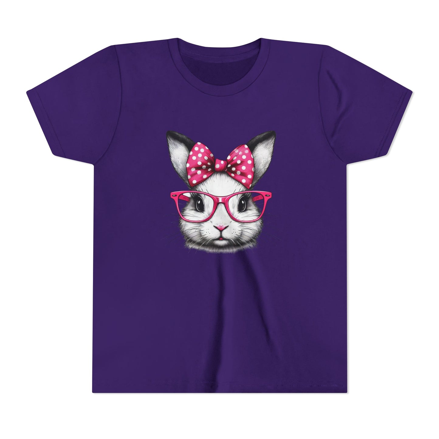 Cute Rabbit Glasses YOUTH Tee | Fun Animal Design for Kids