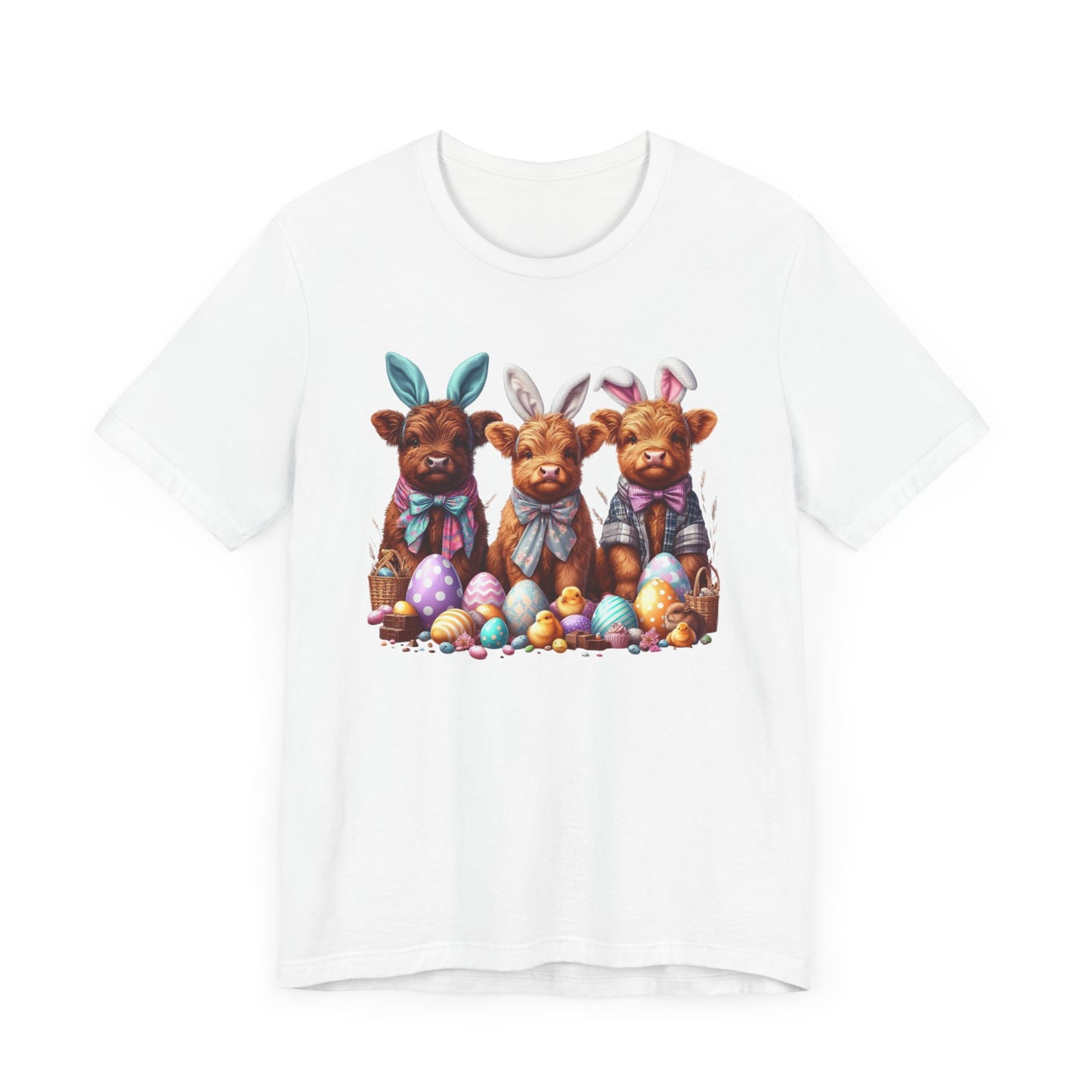 Easter Bunny Cow Tee - Jersey Short Sleeve T-Shirt