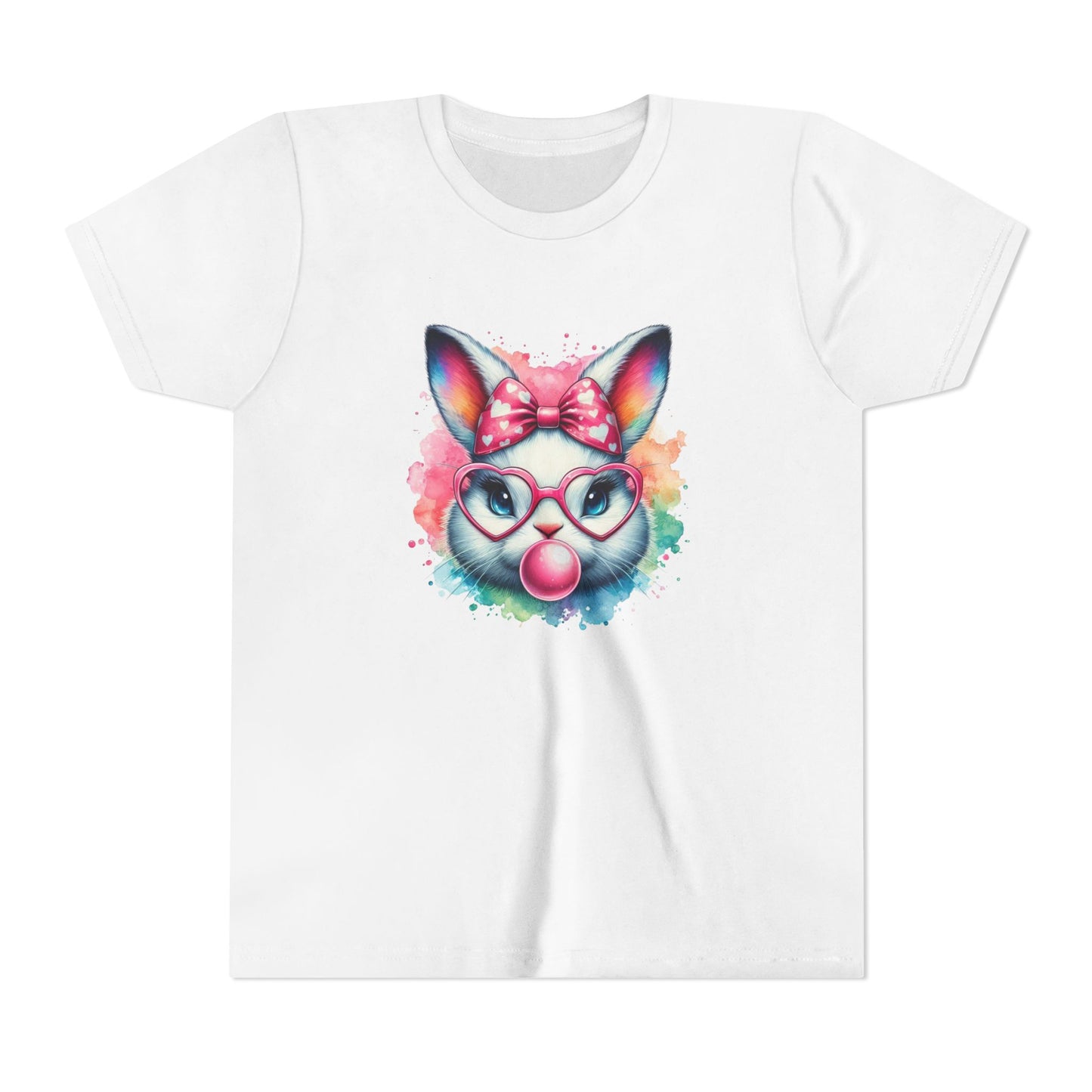Cute Bunny Graphic YOUTH Short Sleeve Tee