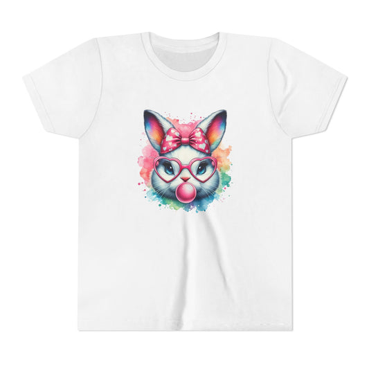 Cute Bunny Graphic YOUTH Short Sleeve Tee