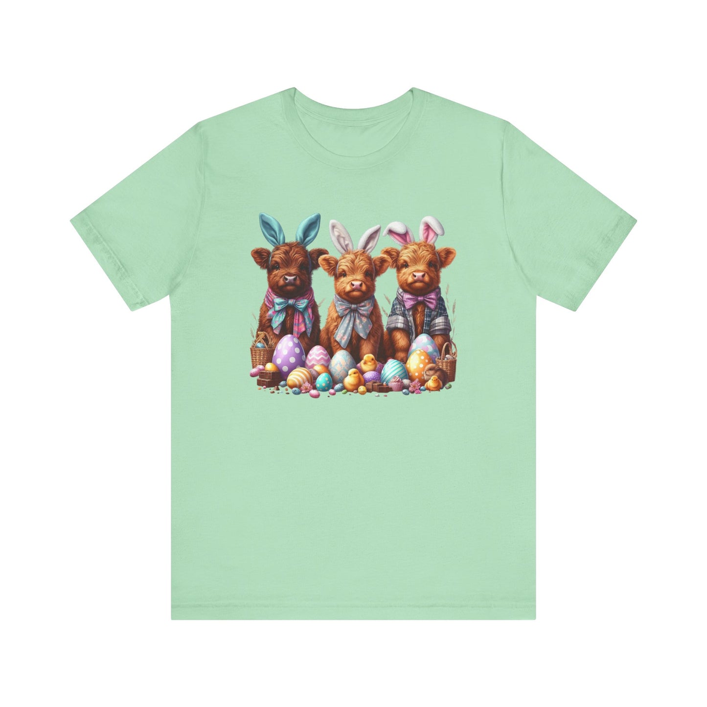Easter Bunny Cow Tee - Jersey Short Sleeve T-Shirt