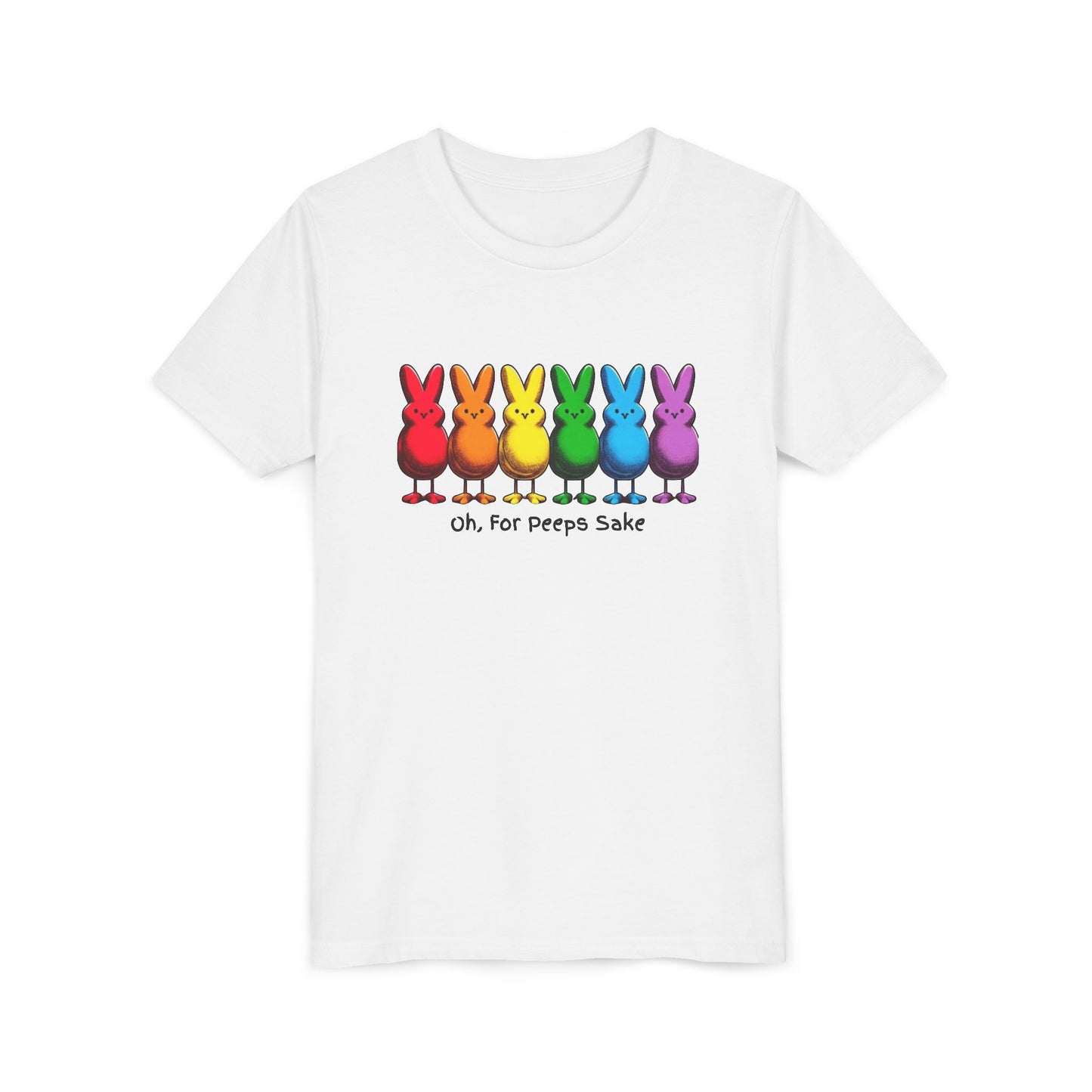 Kids Easter Bunny Tee - "Oh, For Peeps Sake" YOUTH Short Sleeve Shirt