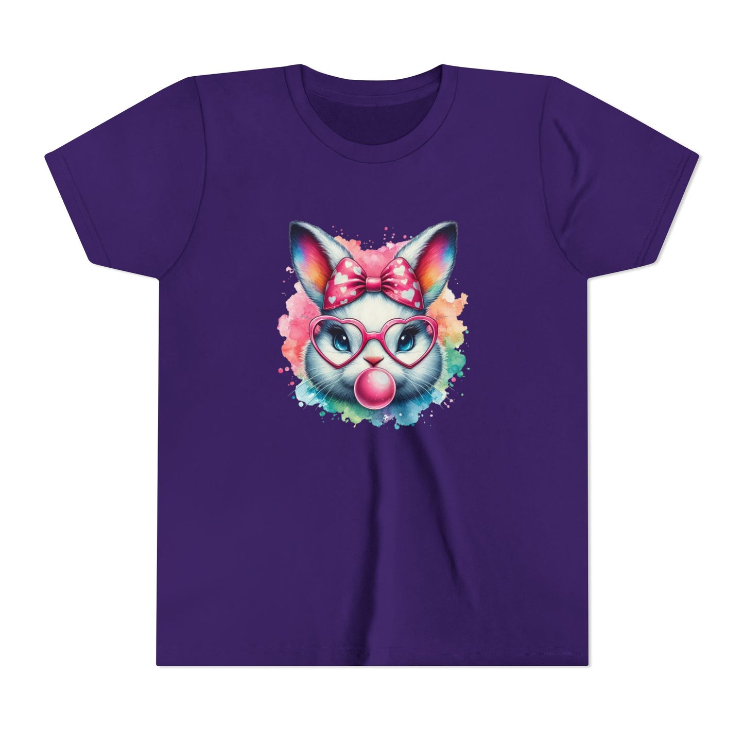 Cute Bunny Graphic YOUTH Short Sleeve Tee