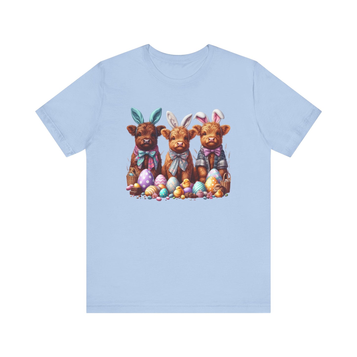 Easter Bunny Cow Tee - Jersey Short Sleeve T-Shirt