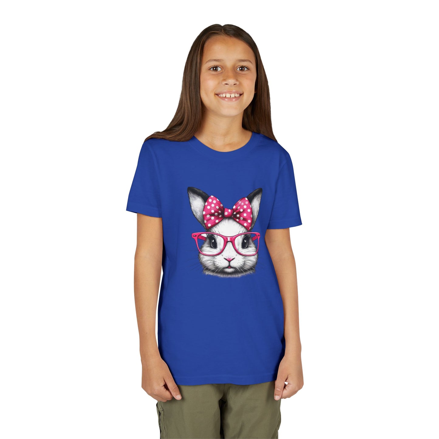 Cute Rabbit Glasses YOUTH Tee | Fun Animal Design for Kids
