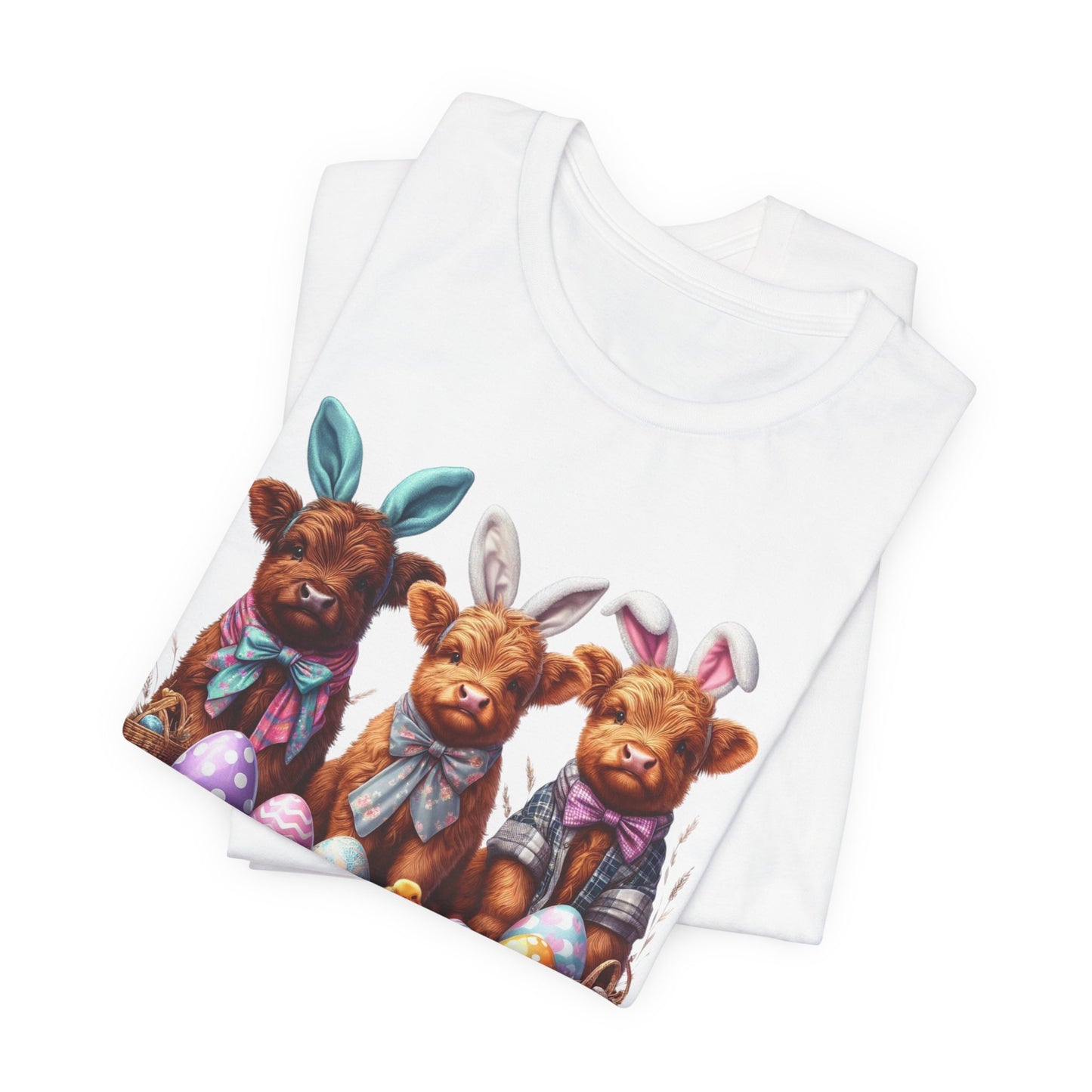 Easter Bunny Cow Tee - Jersey Short Sleeve T-Shirt
