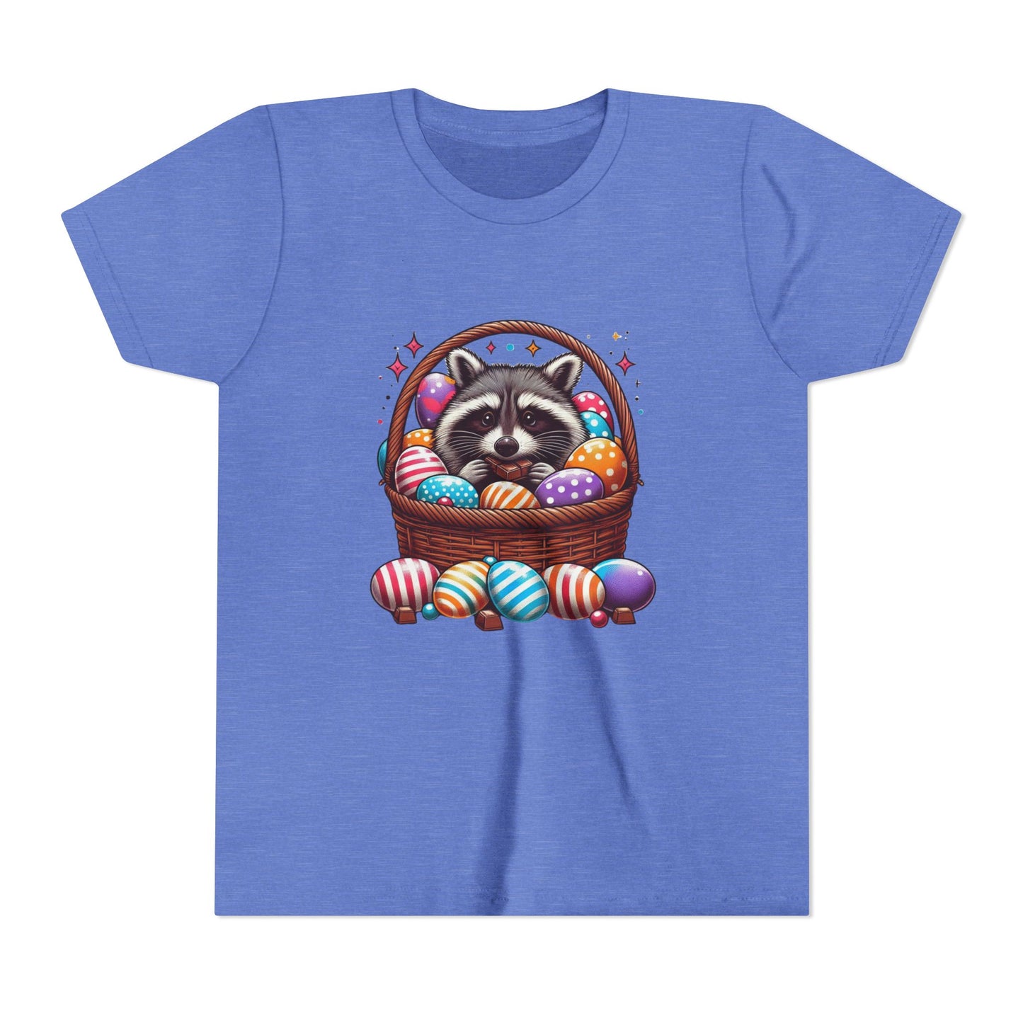Cute Raccoon Easter Basket YOUTH Short Sleeve Tee