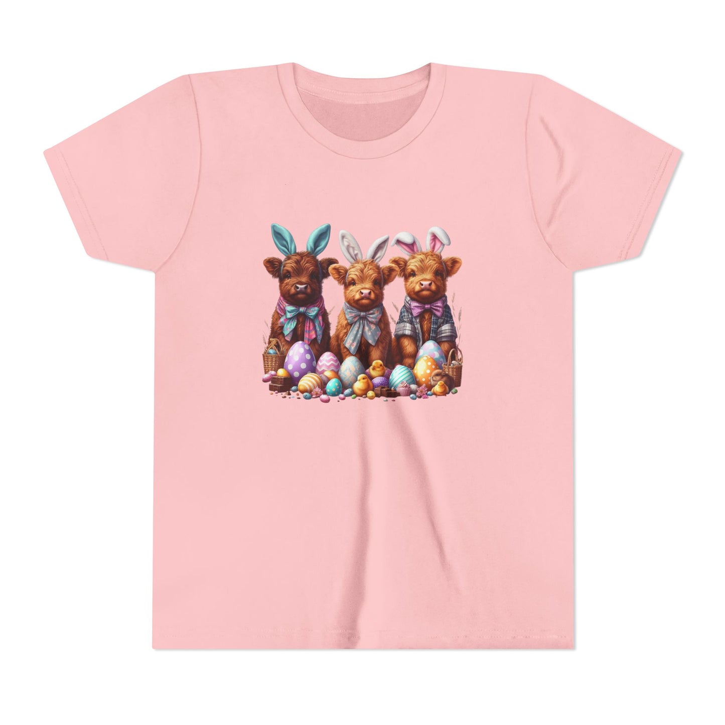 Easter Bunny YOUTH Short Sleeve Tee - Cute Animal Design for Spring Celebrations