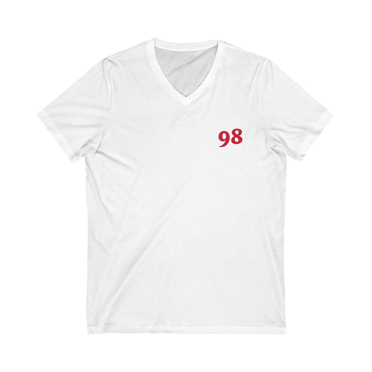 Baseball Grandma V-Neck Tee with Customizable Number
