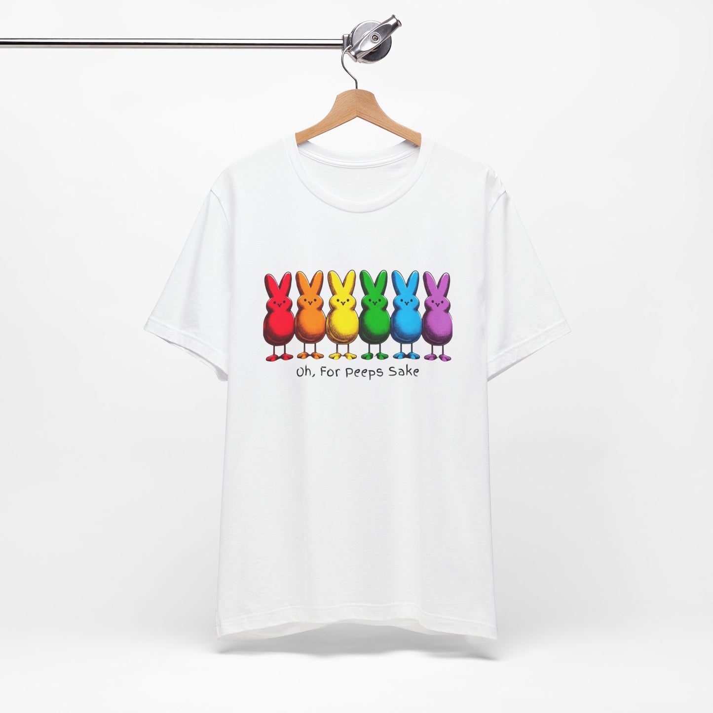 Oh, For Peeps Sake! Unisex Short Sleeve Tee - Fun Colorful Easter T-Shirt