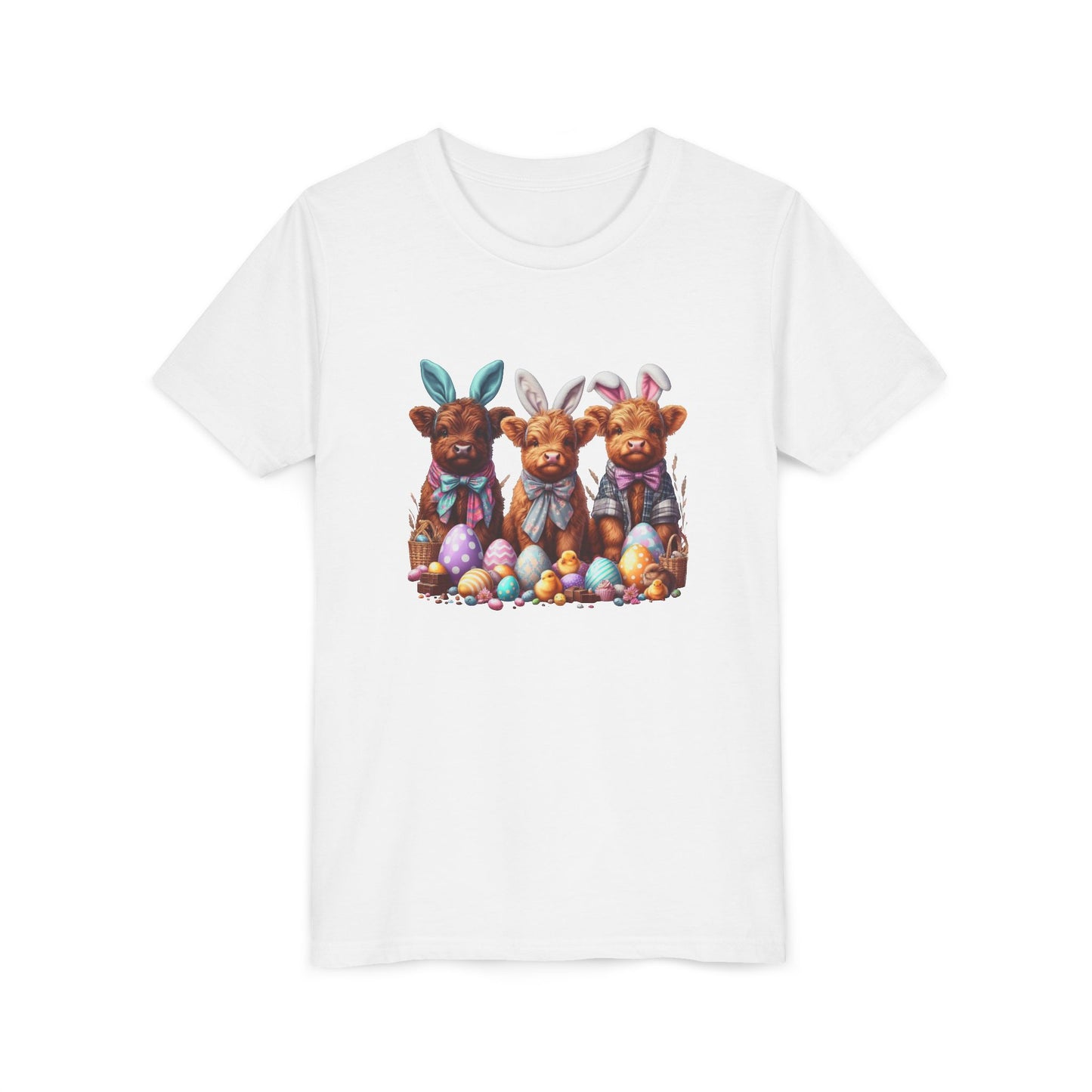 Easter Bunny YOUTH Short Sleeve Tee - Cute Animal Design for Spring Celebrations