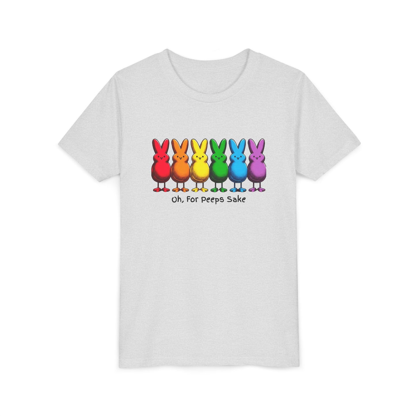 Kids Easter Bunny Tee - "Oh, For Peeps Sake" YOUTH Short Sleeve Shirt